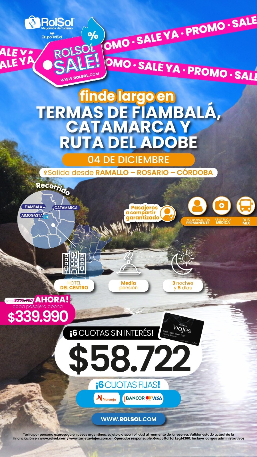 Termas de Fiambalá, Catamarca y Ruta del Adobe